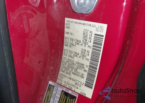 2022 Nissan Frontier King Cab S 4X2 z USA, uszkodzony, nr VIN 1N6ED1CL7NN647752